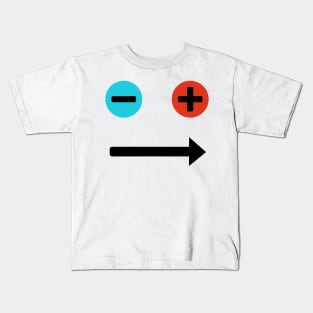 Red Plus & Blue minus face Kids T-Shirt